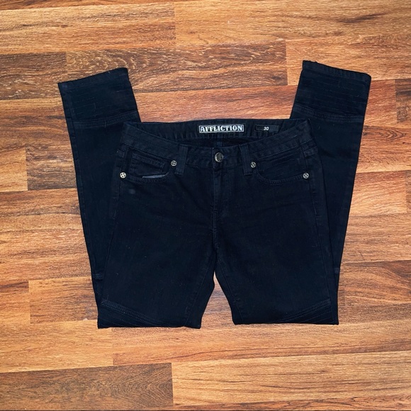 Affliction Denim - 🔥HOST PICK🔥Affliction Black Moto Jeans